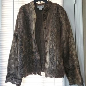 Flashback Womens vintage Embroidered Blazer L